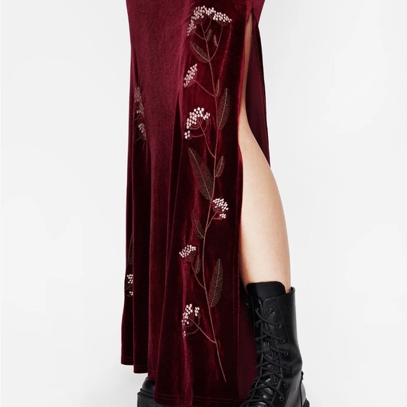 Embroidered Velvet Gown - Picture 2 of 3